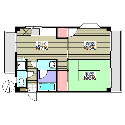 間取り変更前の2DK