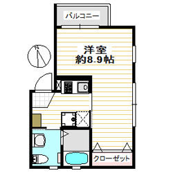 クレスト上板橋の1Ｋ（1階・2階）