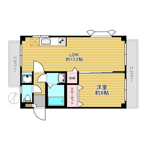 間取り変更後の1LDK