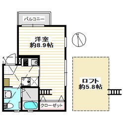 クレスト上板橋の1Ｋ（3階）